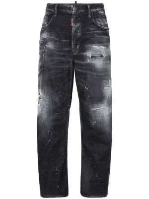 DSQUARED2 Tidy Biker Jeans | Black | FARFETCH IL