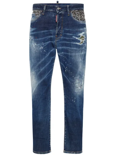 DSQUARED2 distressed straight-leg jeans Men