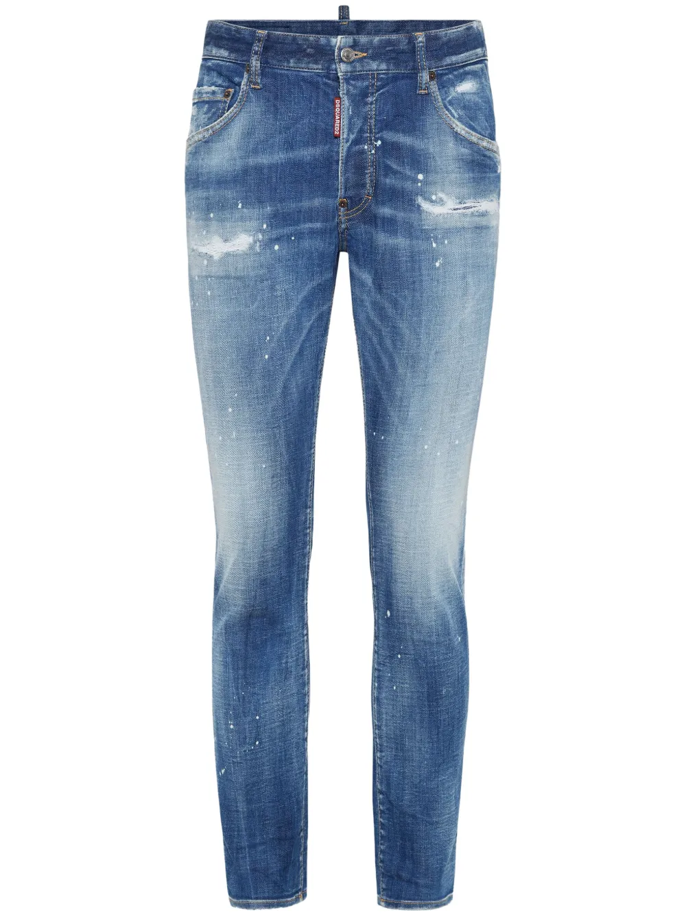 DSQUARED2 distressed tapered-leg trousers | Blue | Image 1