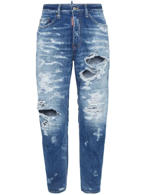 DSQUARED2 jeans med lige ben og slitageeffekt