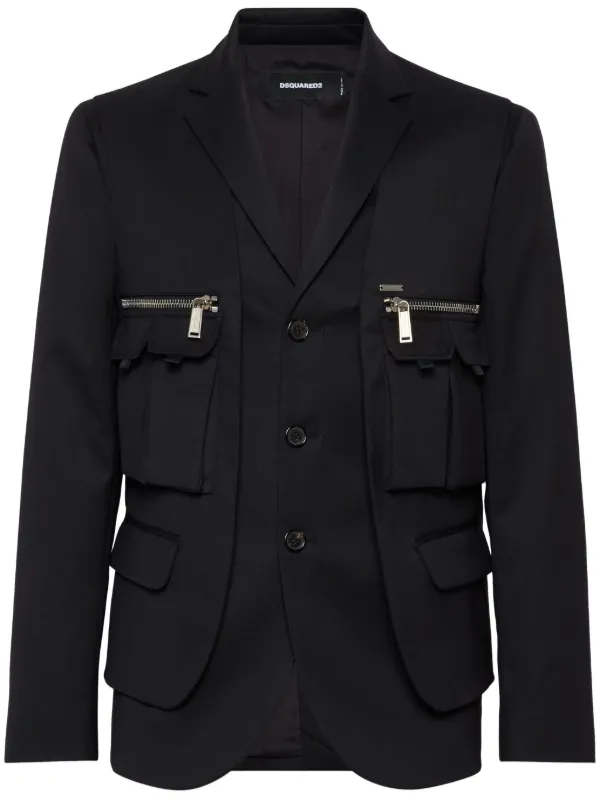 入荷now 口コミ DSQUARED2 シングルジャケット JP FARFETCH | ブラック | ジャケット・アウター