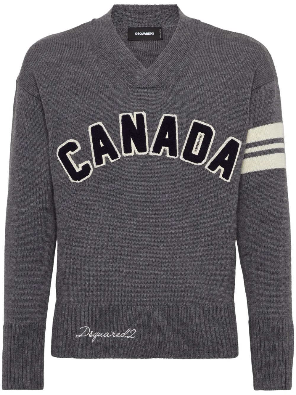 DSQUARED2 Canada-patch jumper | Grey | Image 1