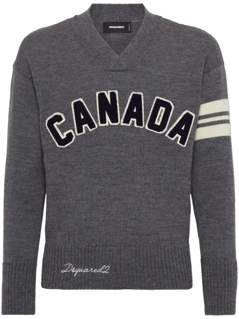 DSQUARED2 suéter con parche Canada