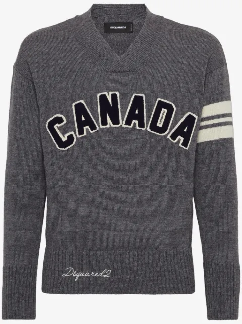 DSQUARED2 suéter con parche Canada
