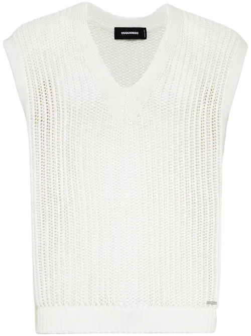 Débardeur en maille ajourée - DSQUARED2 - Modalova