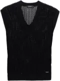 DSQUARED2 open-knit vest - Black