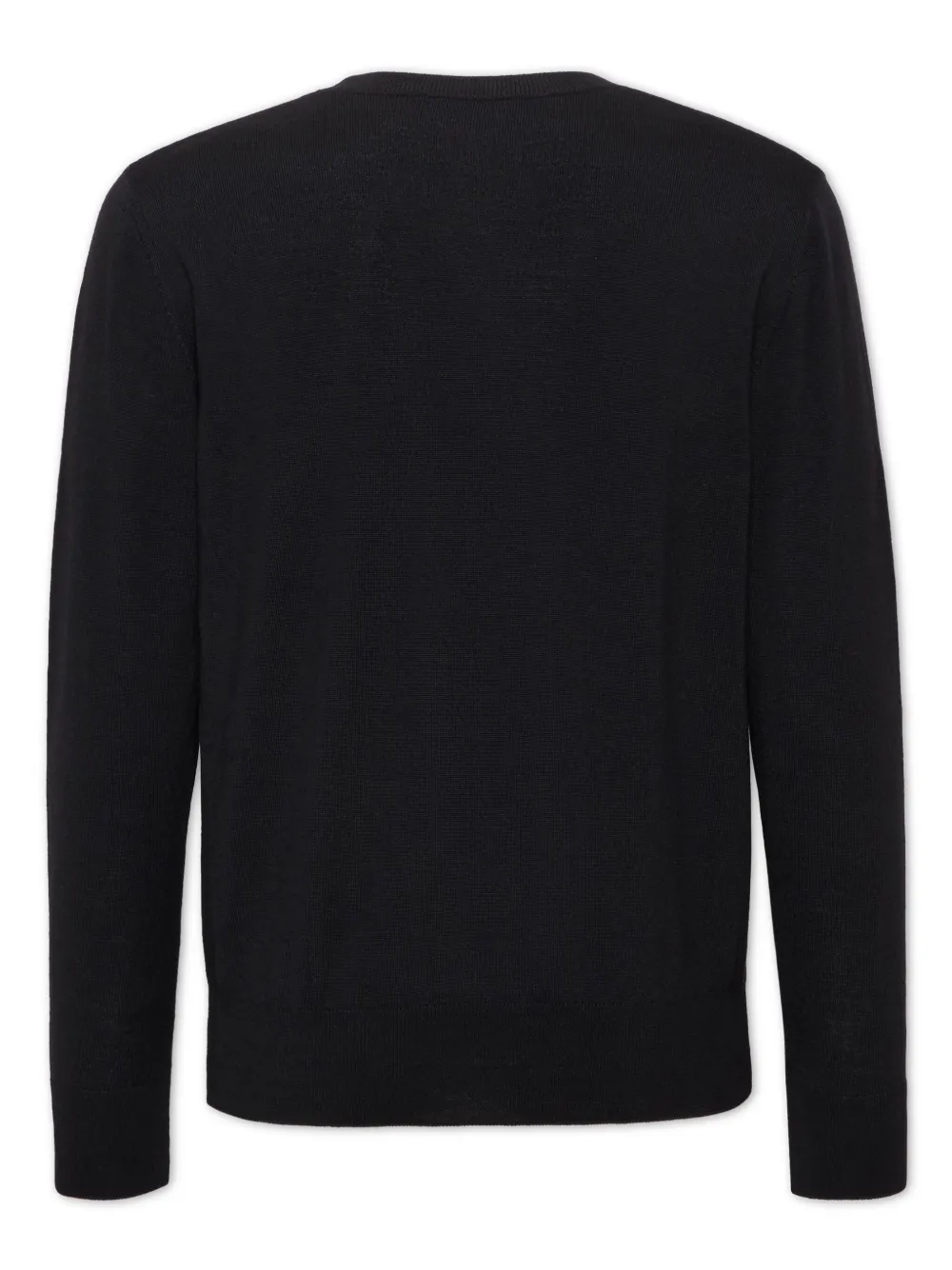 DSQUARED2 D2 Leaf intarsia trui - Zwart