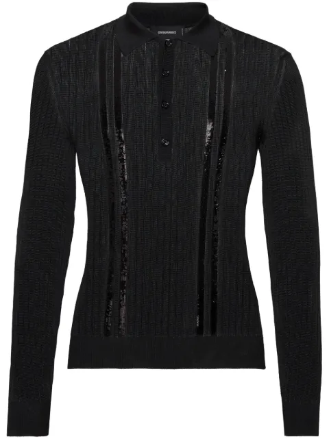 DSQUARED2 sequin-embellished polo shirt