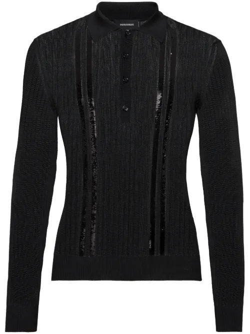 Polo à sequins brodés - DSQUARED2 - Modalova