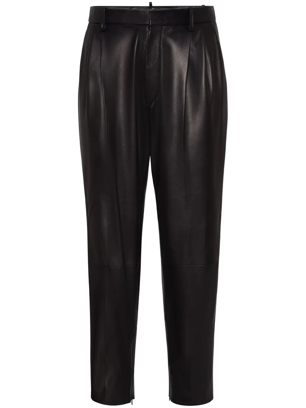 DSQUARED2 leather tapered trousers | Black | Image 1