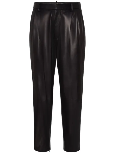 DSQUARED2 leather tapered trousers