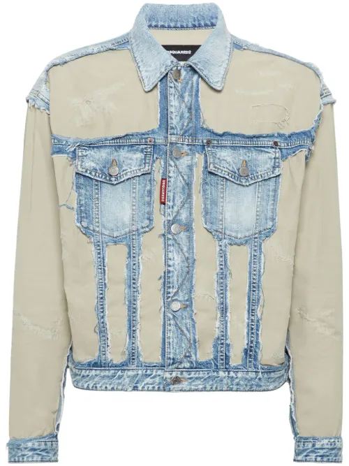Veste en jean à effet usé - DSQUARED2 - Modalova