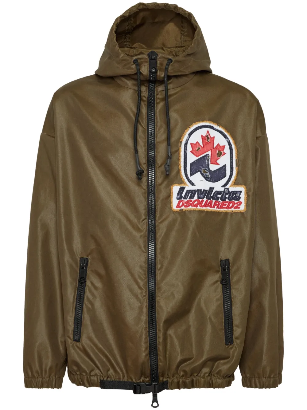 DSQUARED2 Kapuzenjacke mit Logo-Patch | Grün | Image 1