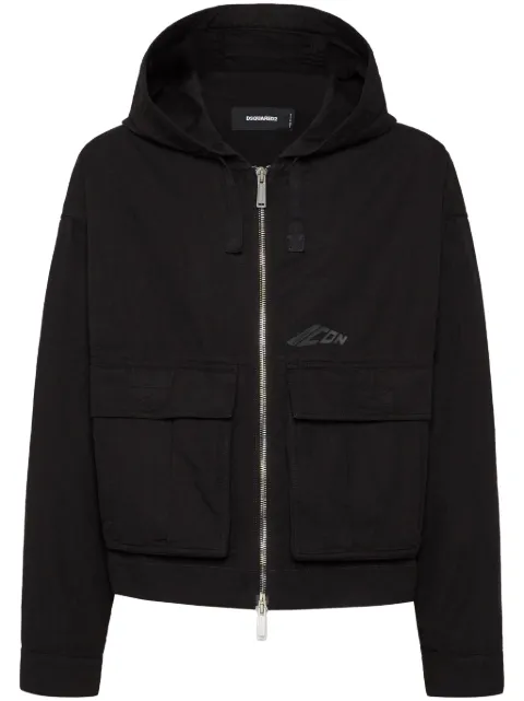 DSQUARED2 jakke med hætte og logo