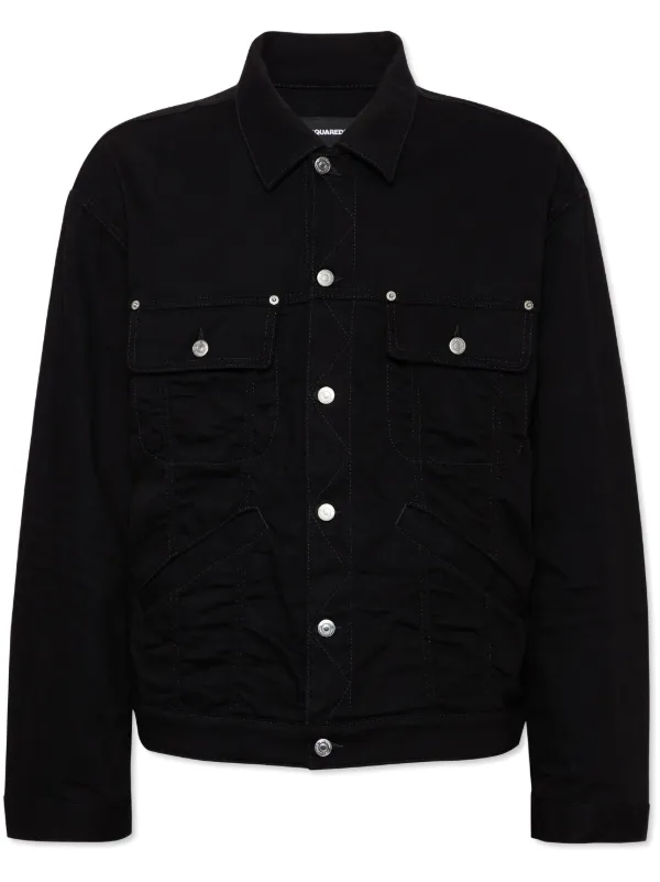 Second hand black denim jacket cheap