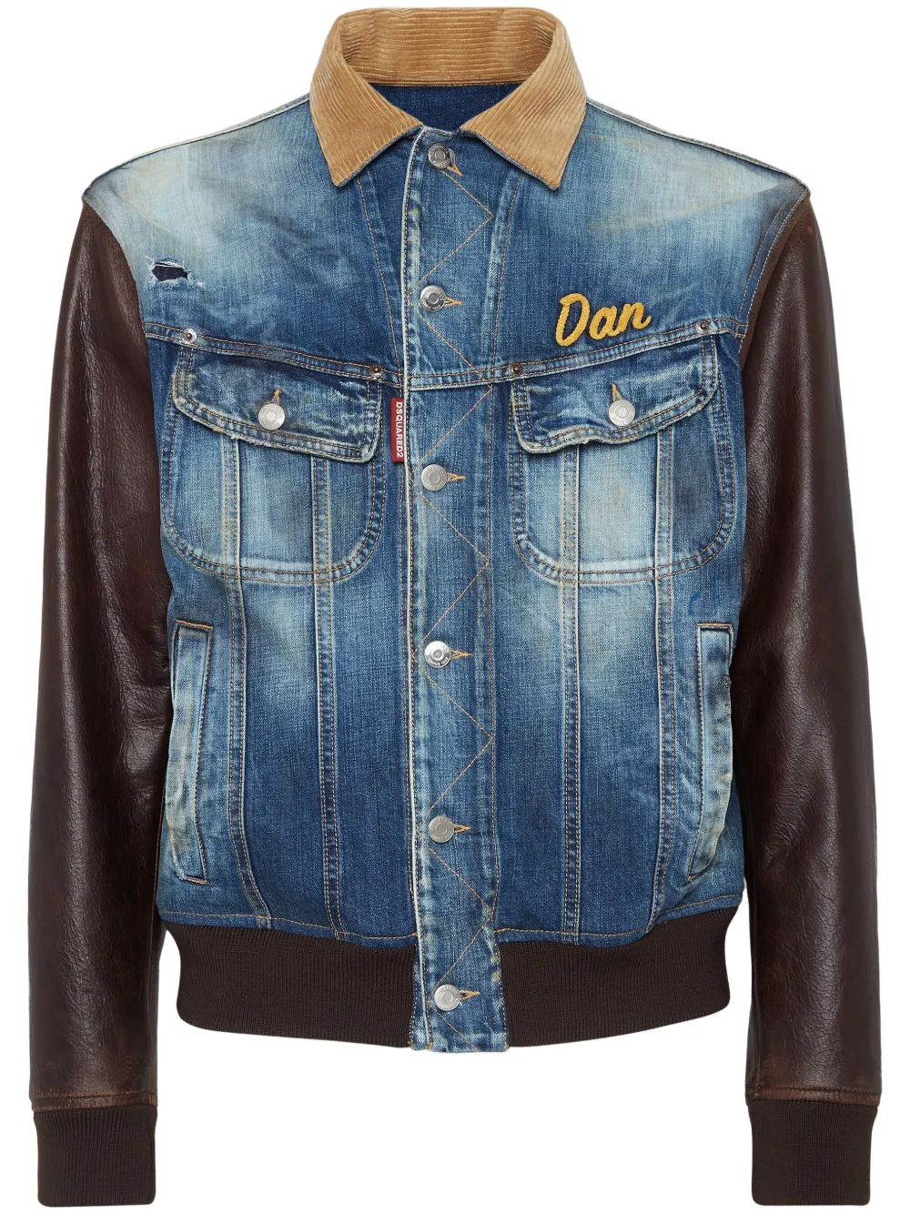 DSQUARED2 mixed-material denim jacket | Blue | Image 1