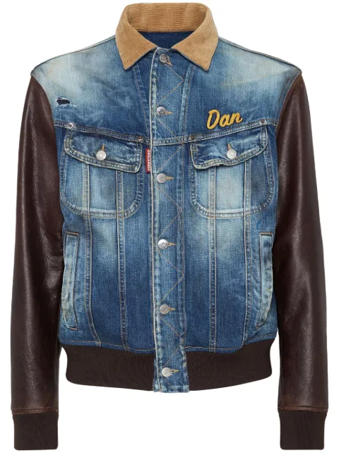 DSQUARED2 mixed-material denim jacket