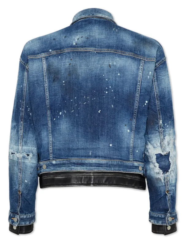 Dsquared² スタジャン　デニムジャケット DSQUARED2 レイヤード デニムジャケット | ブルー | FARFETCH JP