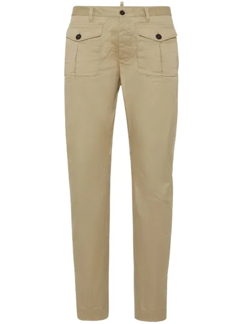 Pantalon en coton à coupe fuselée - DSQUARED2 - Modalova