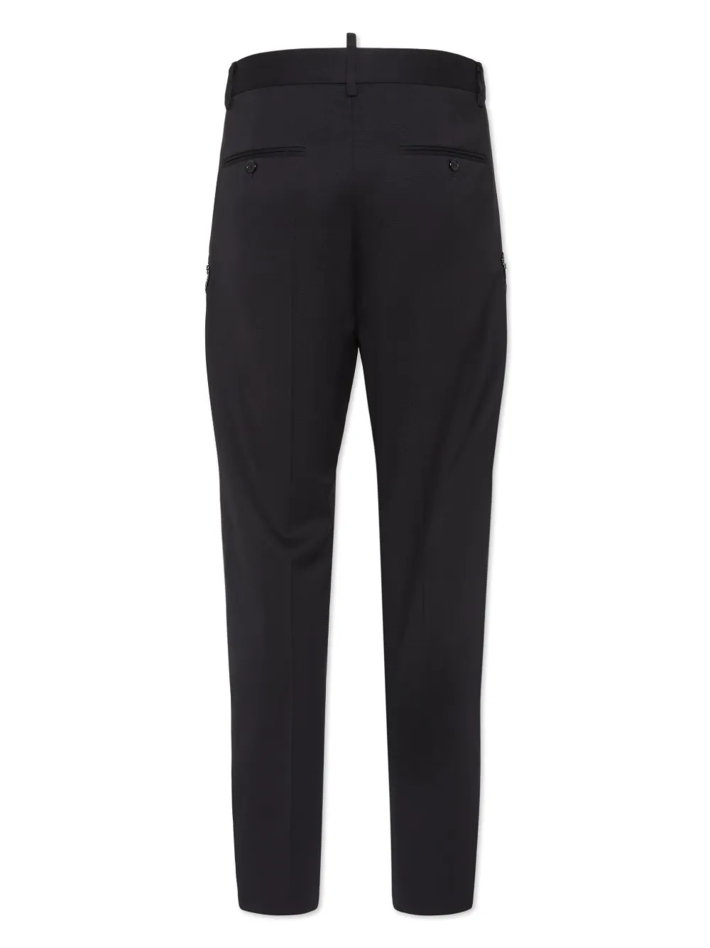 DSQUARED2 Broek met bloemapplicatie en toelopende pijpen - Zwart