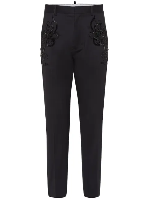 DSQUARED2 Tapered-Hose mit Blumenapplikation
