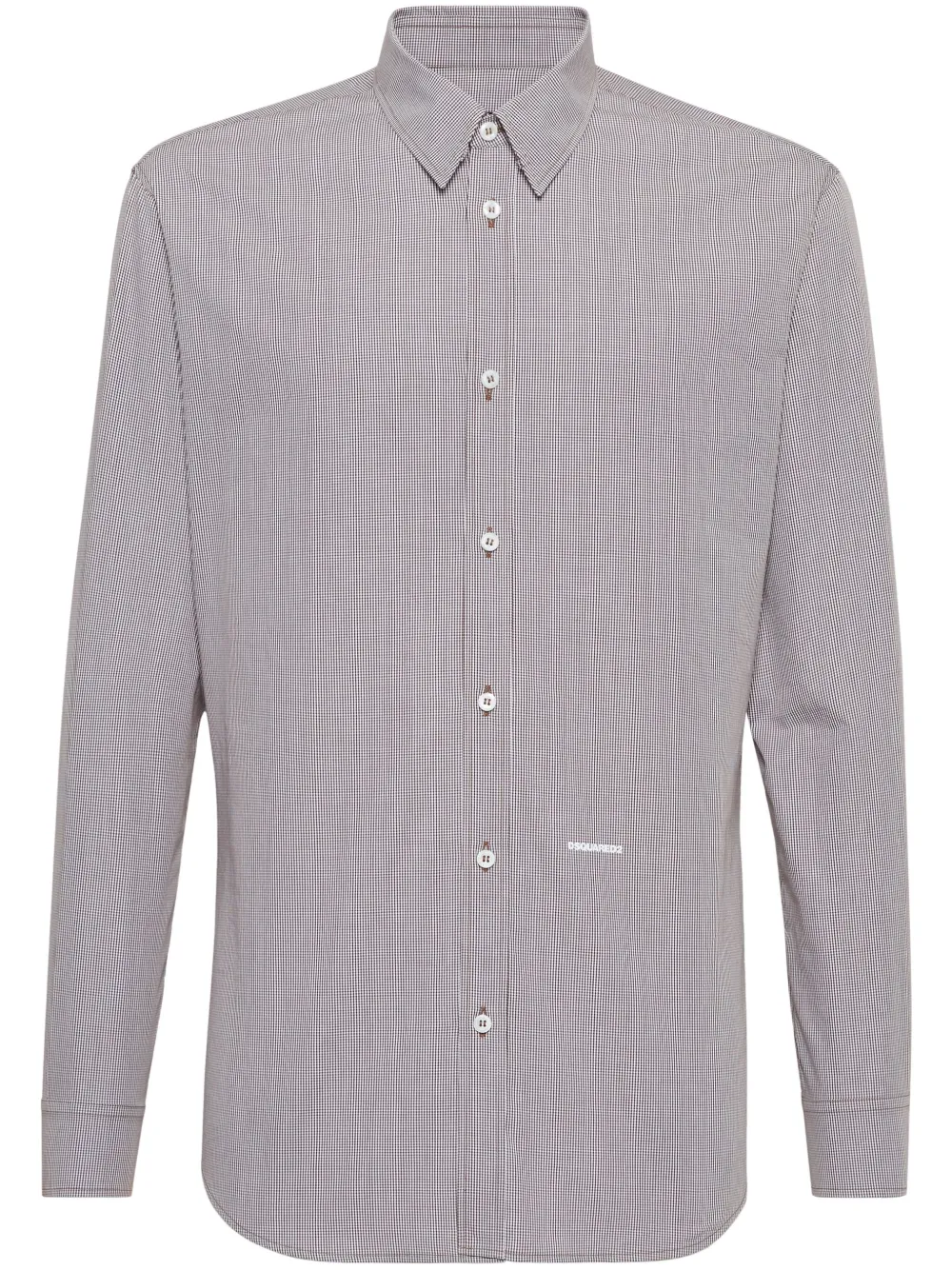 DSQUARED2 Relax Dan micro-checked shirt | Grey | Image 1