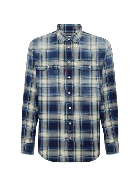 DSQUARED2 plaid button-front shirt