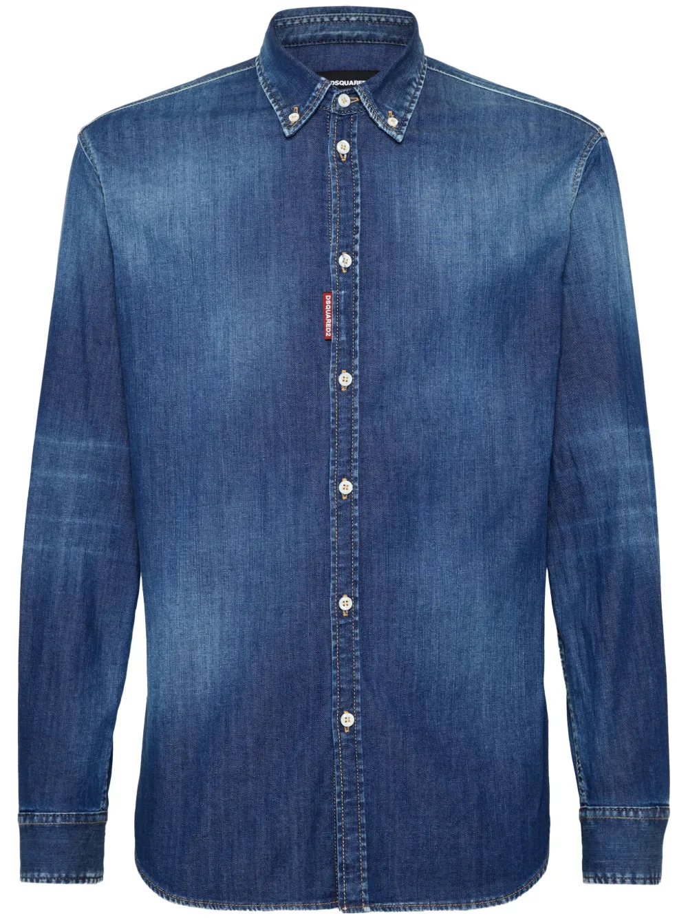 DSQUARED2 dark-wash relaxed shirt | Blue | Image 1