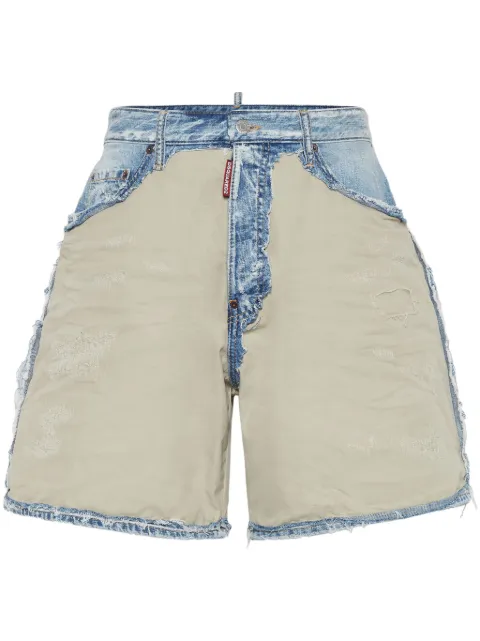 DSQUARED2 short en jean à empiècements
