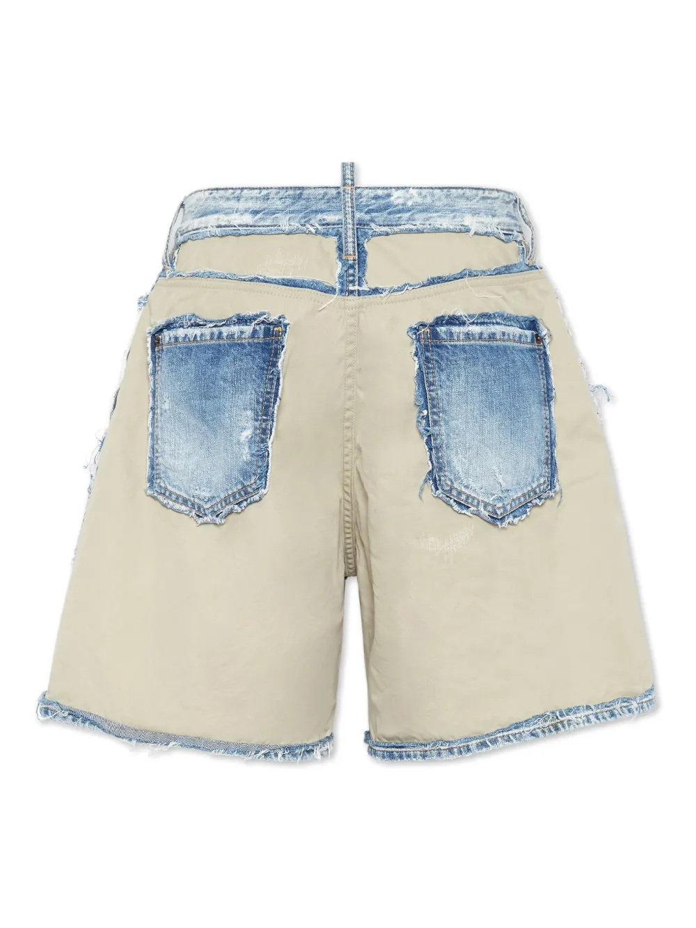 DSQUARED2 Denim shorts met vlakken - Beige