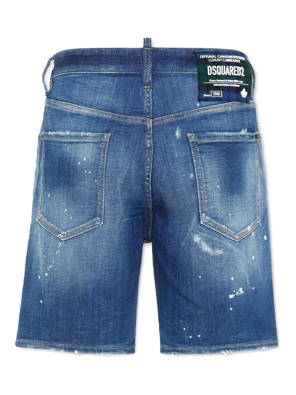 DSQUARED2 Denim shorts van stretch-katoen - Blauw