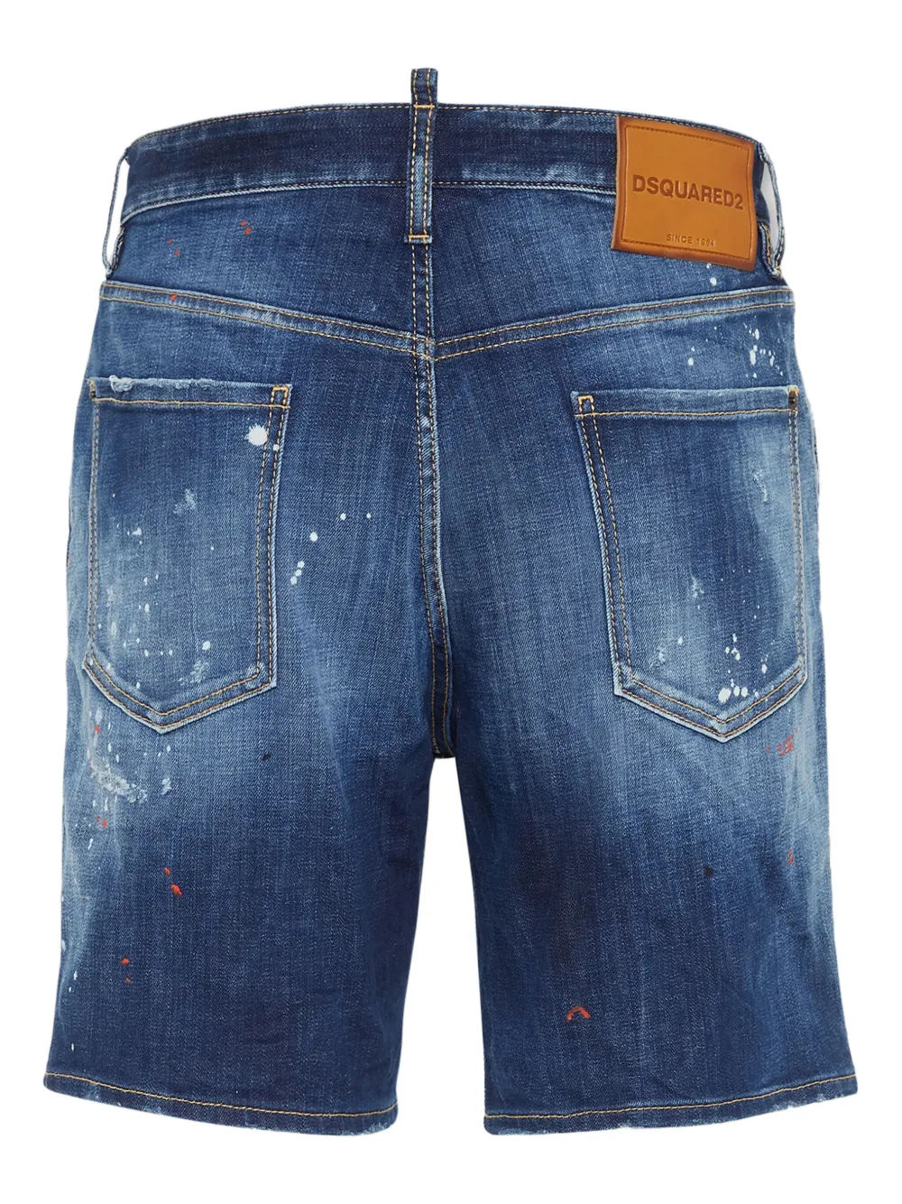 DSQUARED2 Shorts met verfspatten - Blauw