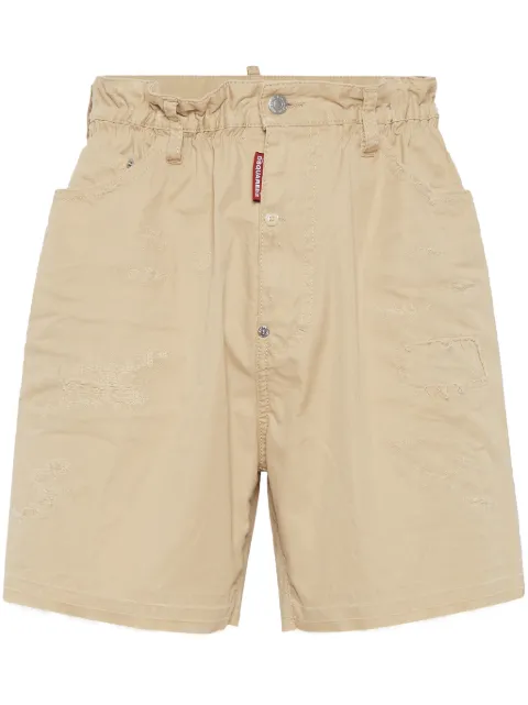 DSQUARED2 stitched cotton shorts