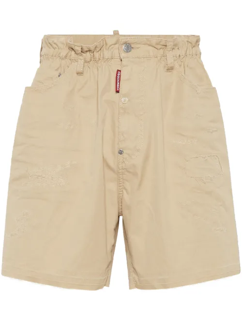 Short en coton à coutures contrastantes - DSQUARED2 - Modalova