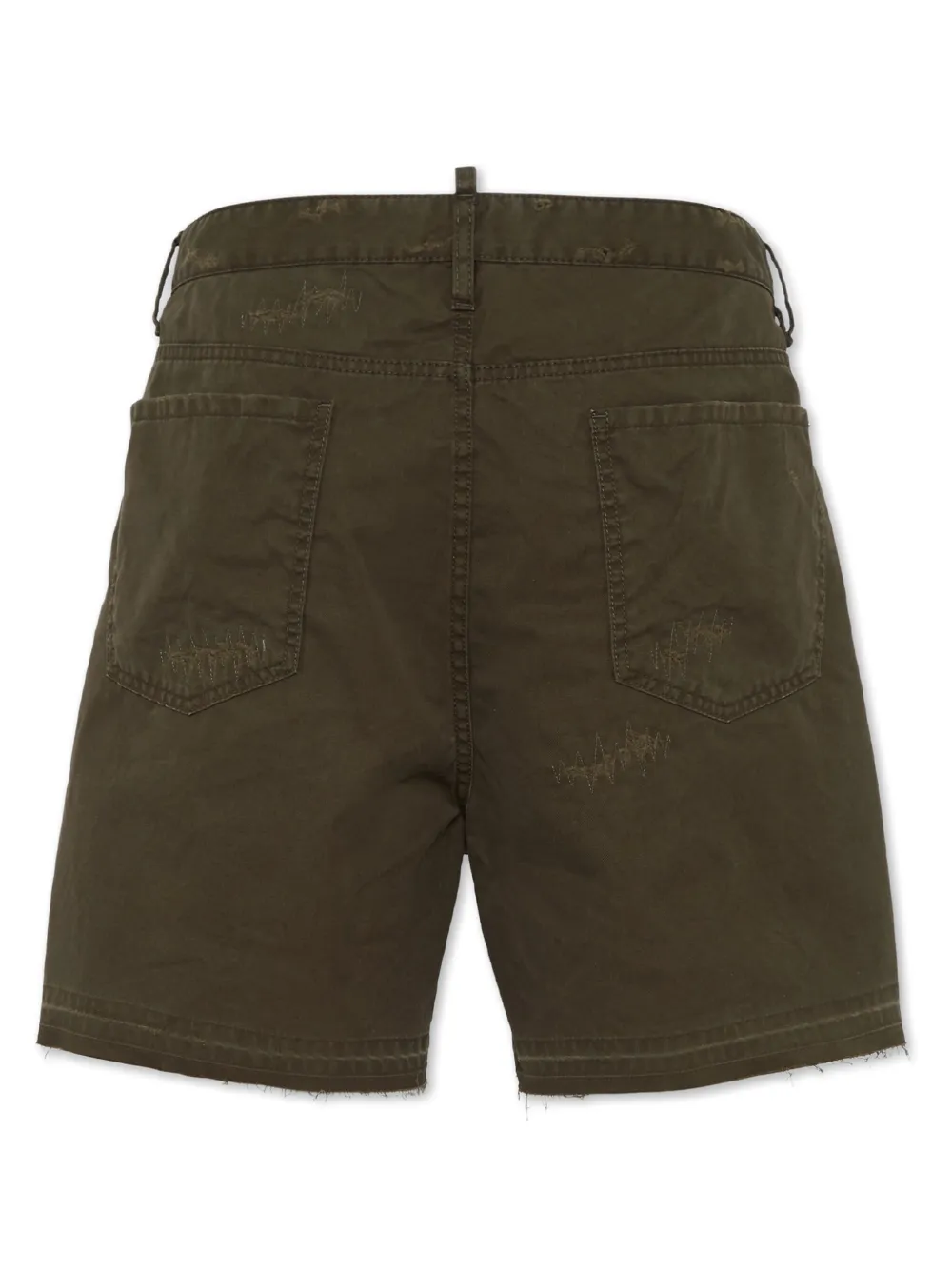 DSQUARED2 Katoenen shorts met stiksel - Groen
