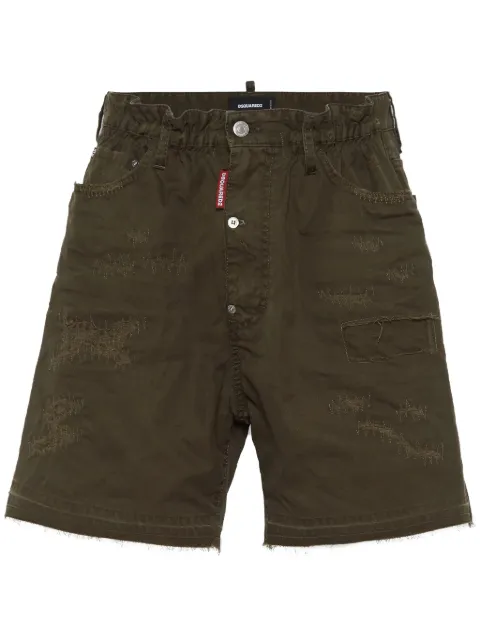 DSQUARED2 stitched cotton shorts
