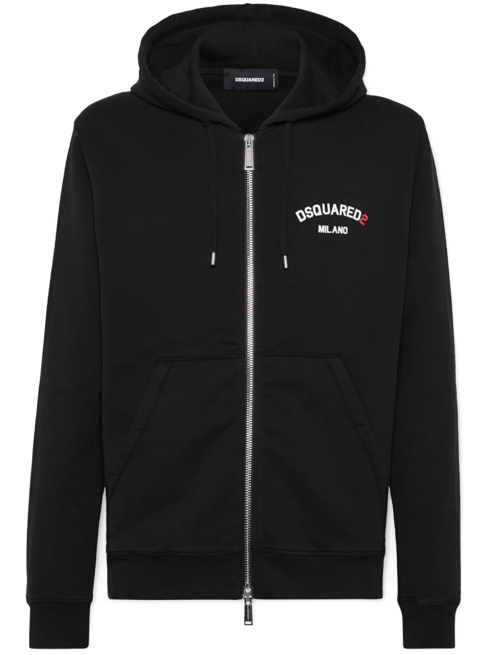 DSQUARED2 ジップアップ パーカー - ブラック DSQUARED2 ジップアップ パーカー - ブラック