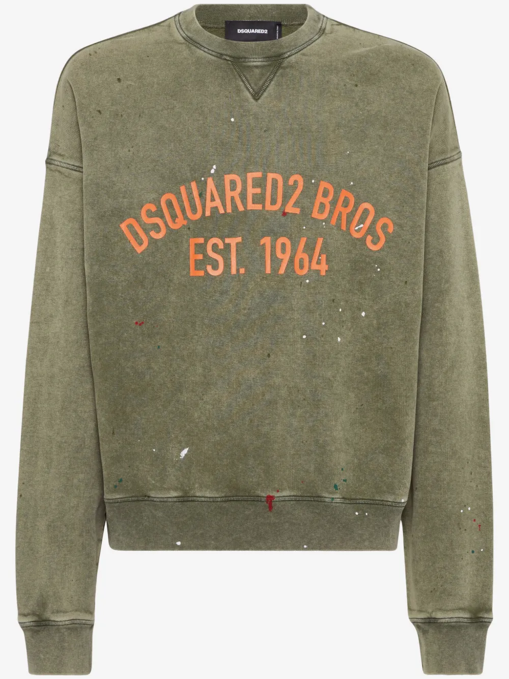 DSQUARED2 logo-print sweatshirt | Green | Image 1