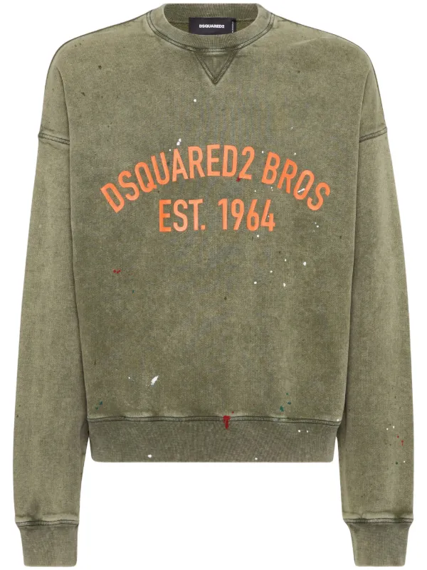DSQUARED2 ディースクエアード スウェット XL グリーン系 DSQUARED2 ロゴ スウェットシャツ | グリーン | FARFETCH JP
