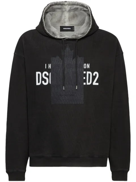 DSQUARED2 logo-print hoodie