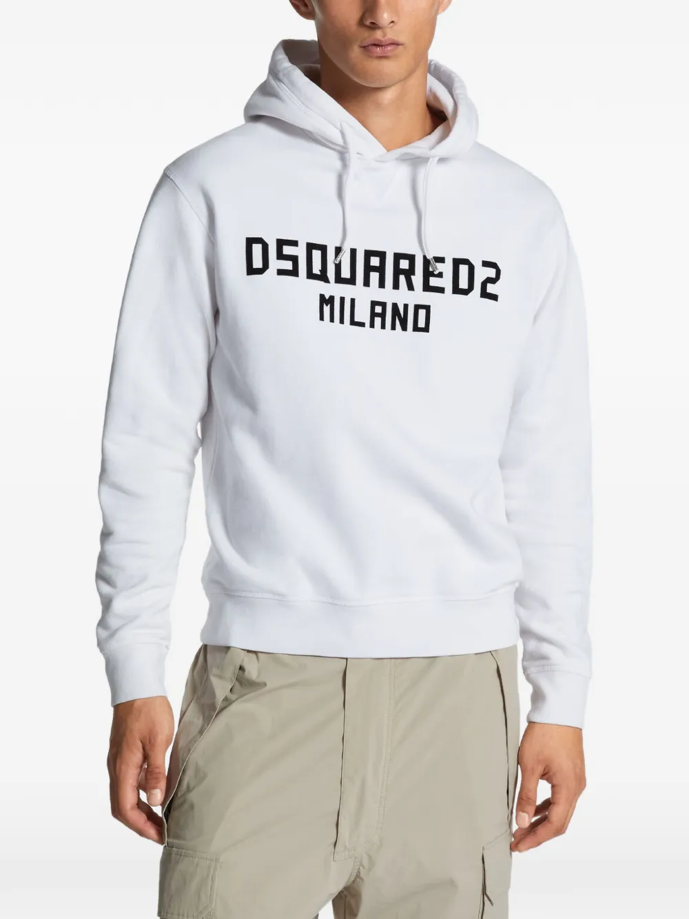 DSQUARED2 Hoodie met logoprint Wit