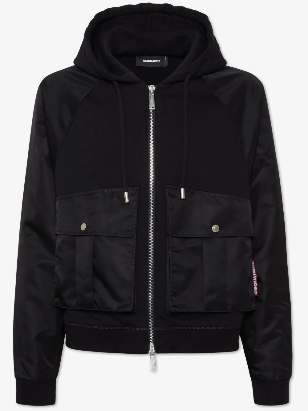 DSQUARED2 zip-up cotton hoodie | Black | Image 1