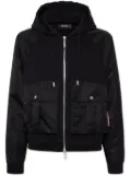 DSQUARED2 zip-up cotton hoodie - Black