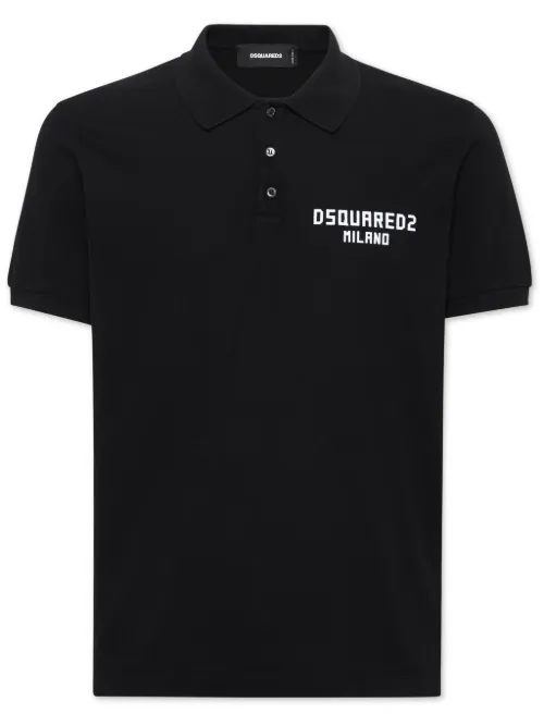 Polo à logo imprimé - DSQUARED2 - Modalova