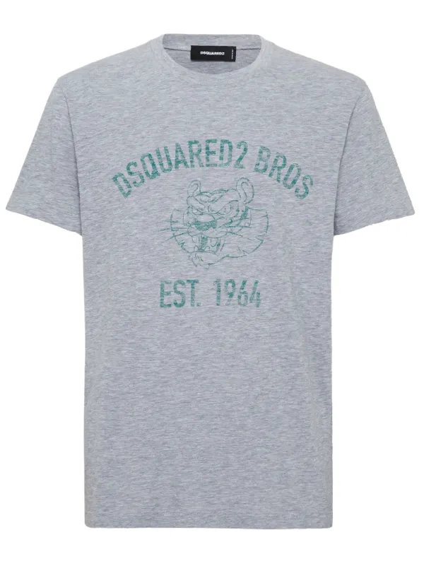 D squared2★大きなロゴTシャツ - グレー ★送関込 DSQUARED2 ロゴ Tシャツ | グレー | FARFETCH JP