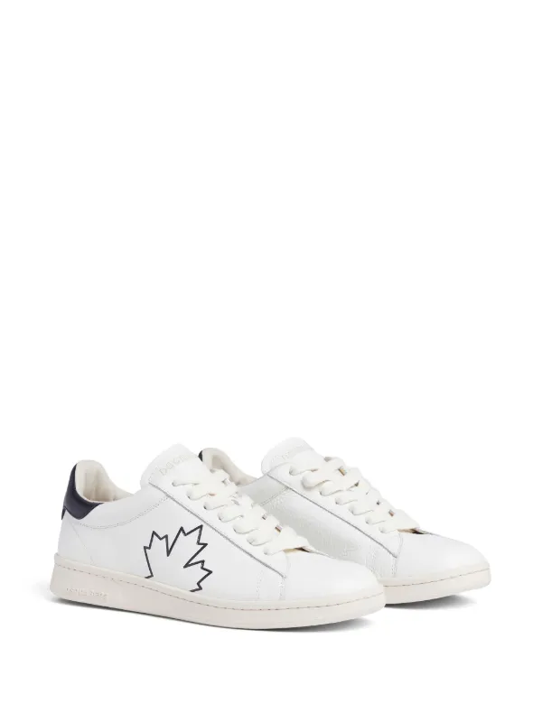 美品 DSQUARED2 ICON スニーカー 白　メープルリーフロゴ28cm DSQUARED2 Maple leaf-detail Sneakers | White | FARFETCH JO