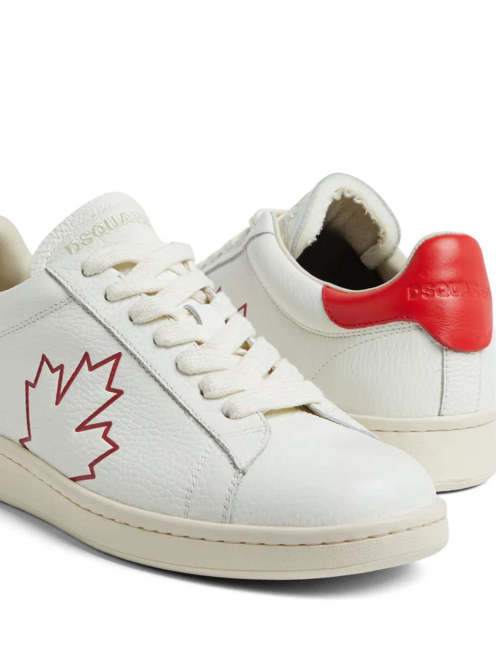 DSQUARED2 leather sneakers White