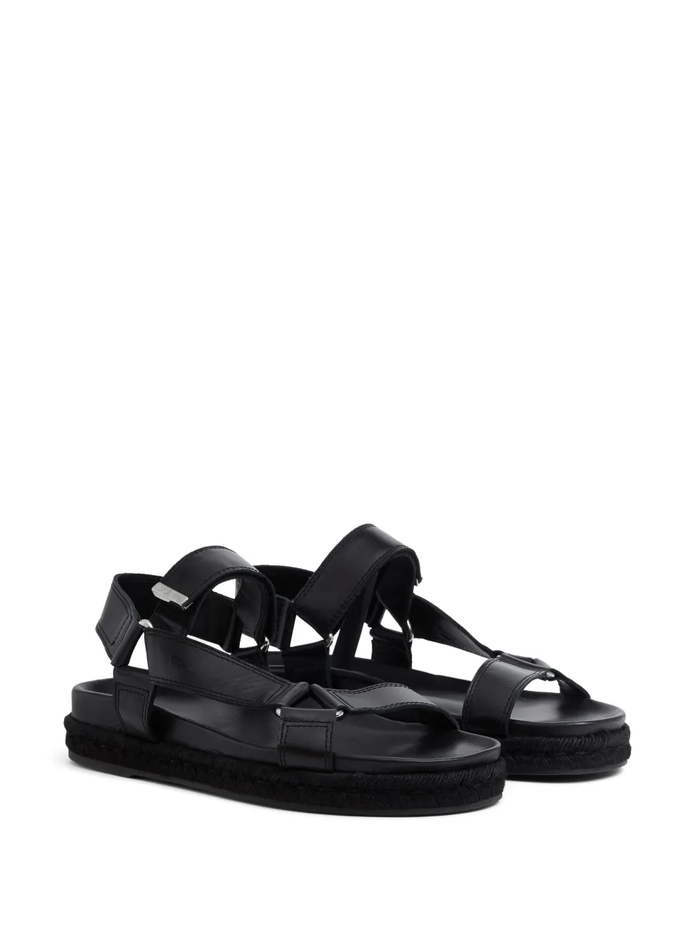 DSQUARED2 Sandalen met logoplakkaat - Zwart