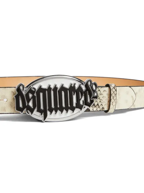 DSQUARED2 logo-buckle leather belt BEW042901502706 - 2