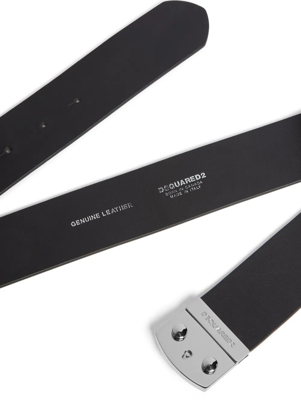 DSQUARED2 Riem met logogesp - Zwart